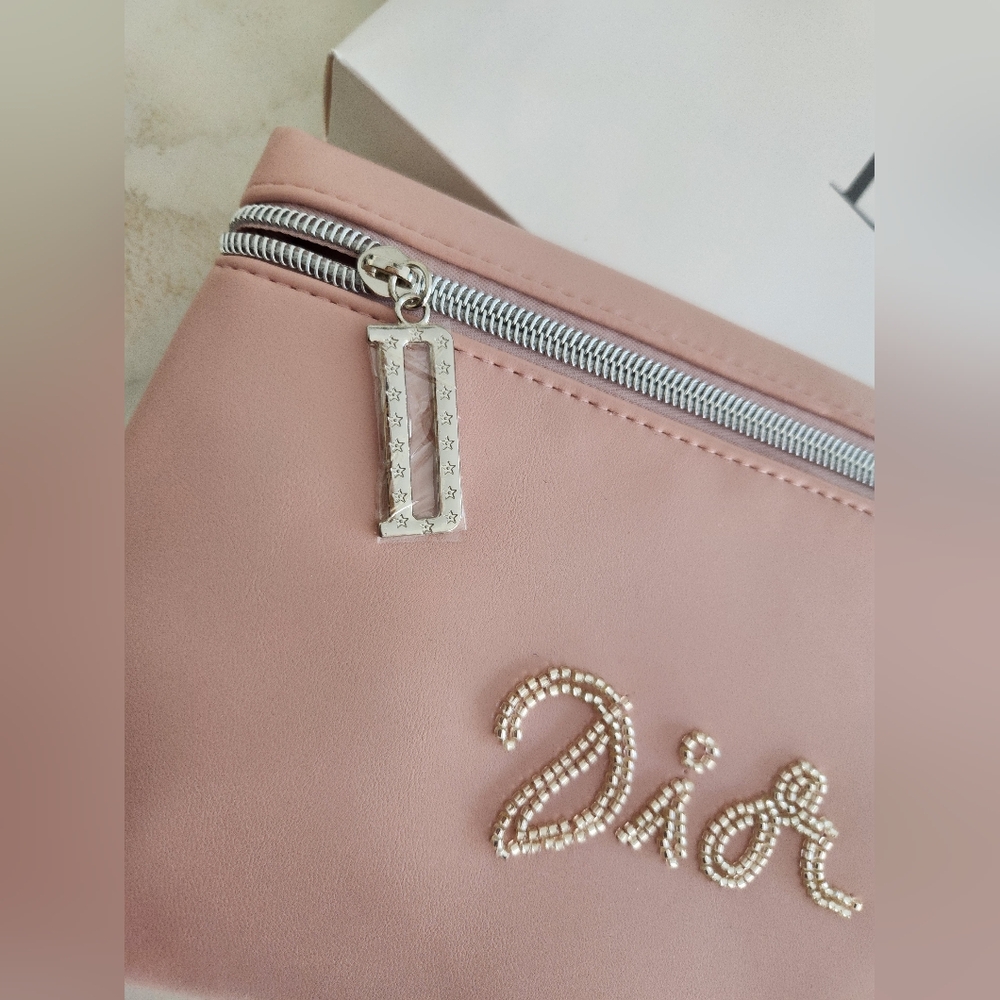 Big!!! Beaded BLUSH Pink GWP Pouch.. So Pretty! GREAT GIFT! - Picture 2 of 12